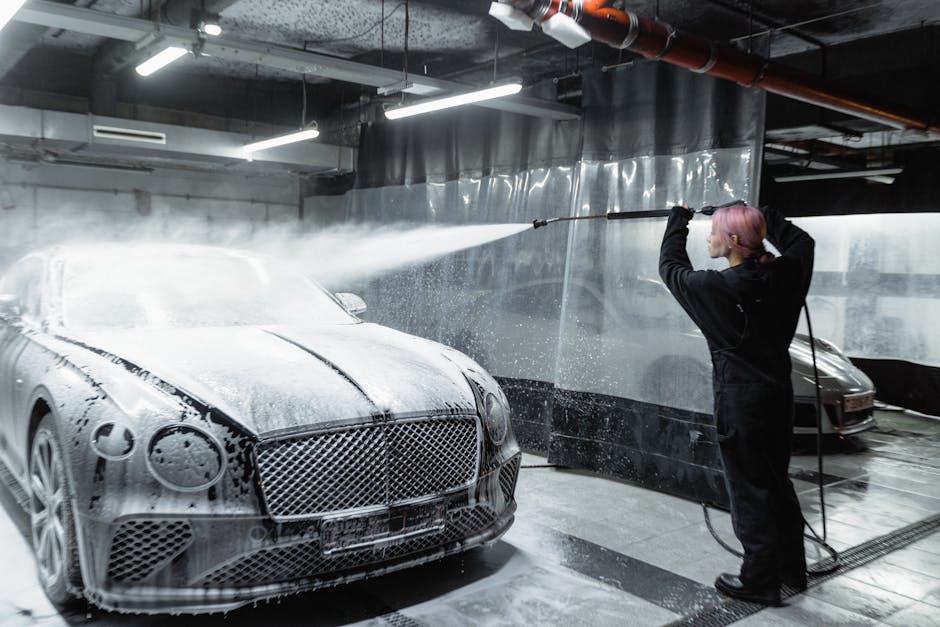 Express car wash foam application